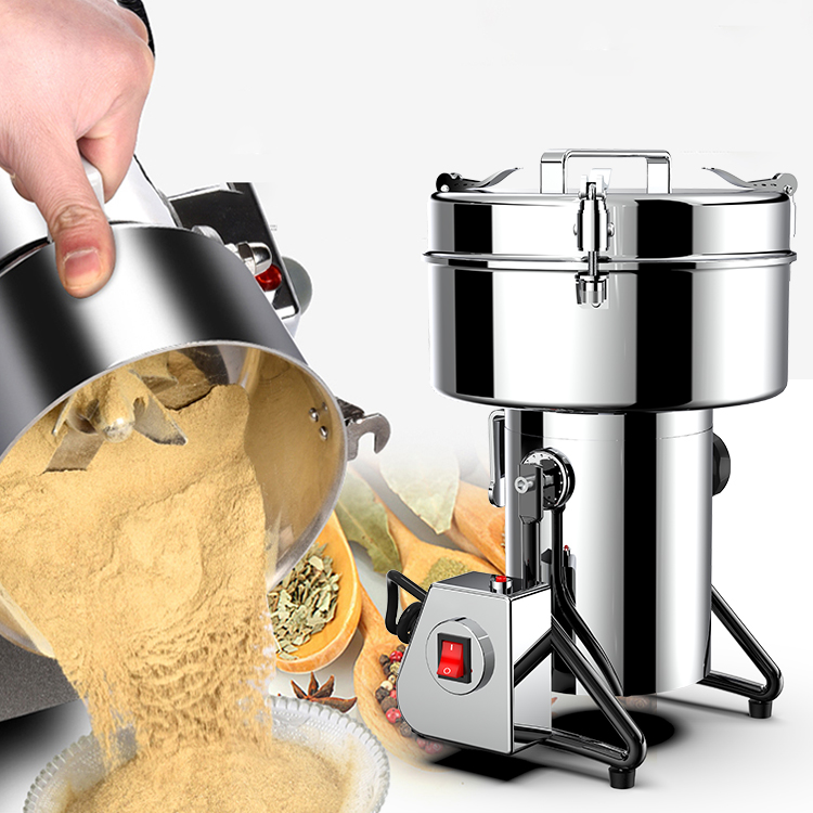 Dry Grain Grinder Stainless Steel - ステンレス製電動スパイスグラインダー 家庭用スパイス粉砕機 ドライペッパー、小麦粉、ハーブ、穀物用