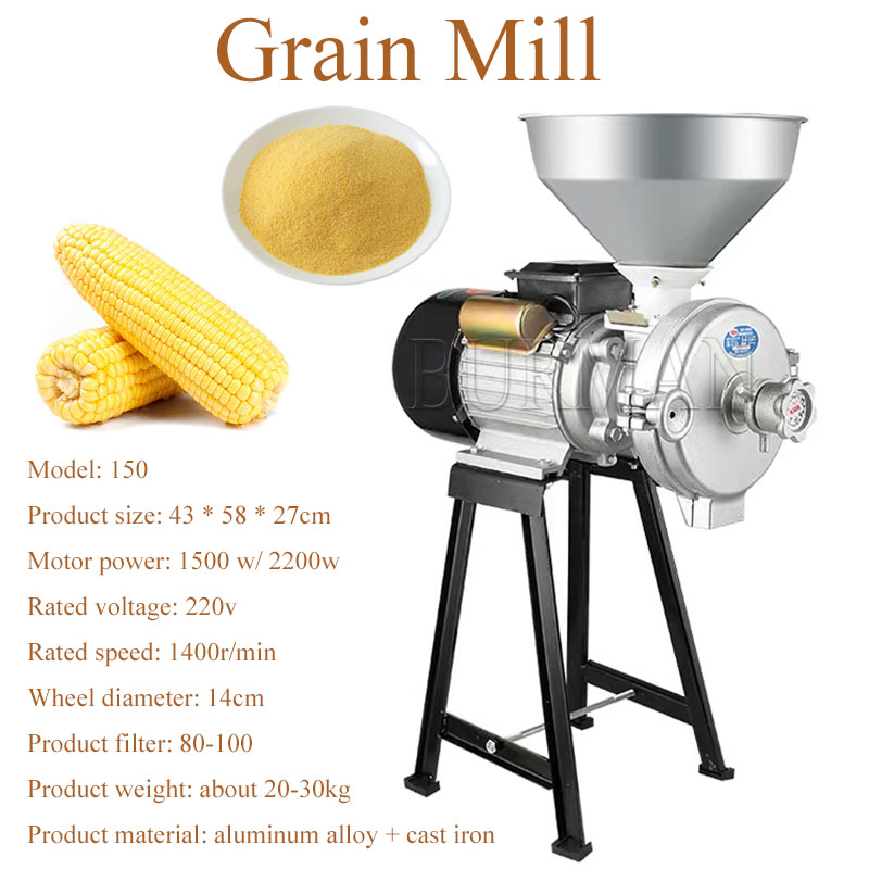電動穀物粉砕機、業務用粉砕機、穀物、トウモロコシ、スパイス、 - Corn Grinder Machine Electric のレビューと価格