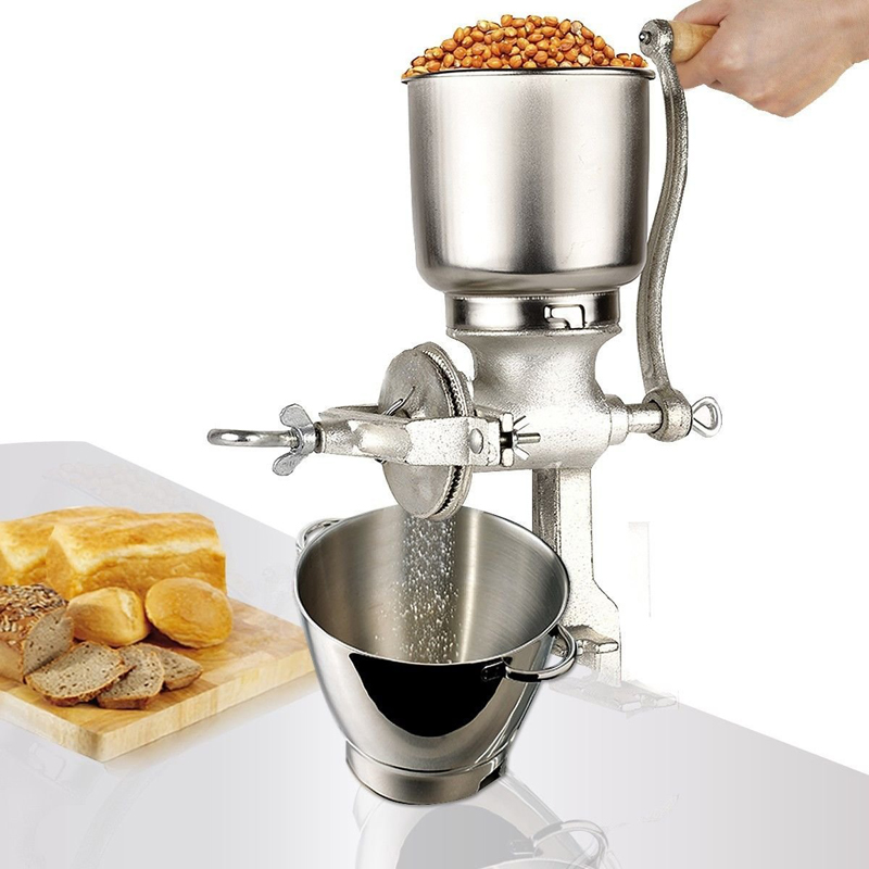 手回し穀物グラインダーミルスパイスヘバルシリアルコーヒードラ - Grain Mill Grinder Hand Crank のレビューと価格
