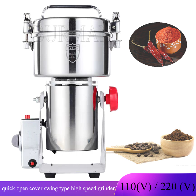 コーヒー用ドライフードグラインダー、粉砕機、電動式自動粉砕機 - Electric Grain Mill 2500W のレビューと価格
