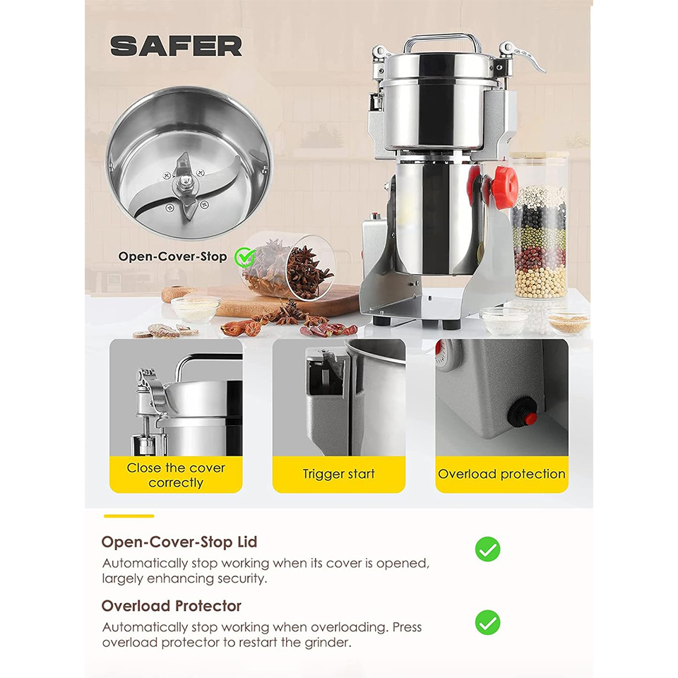 2500A業務用電動穀物粉砕機 2500g高速超微粉砕機（乾 - Herb Grinder Machine Commercial のレビューと価格