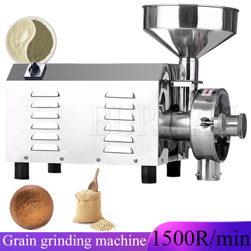 電動穀物粉砕機。乾燥穀物、大豆、トウモロコシ、スパイス、コー - Dry Grain Grinder Stainless Steel のレビューと価格