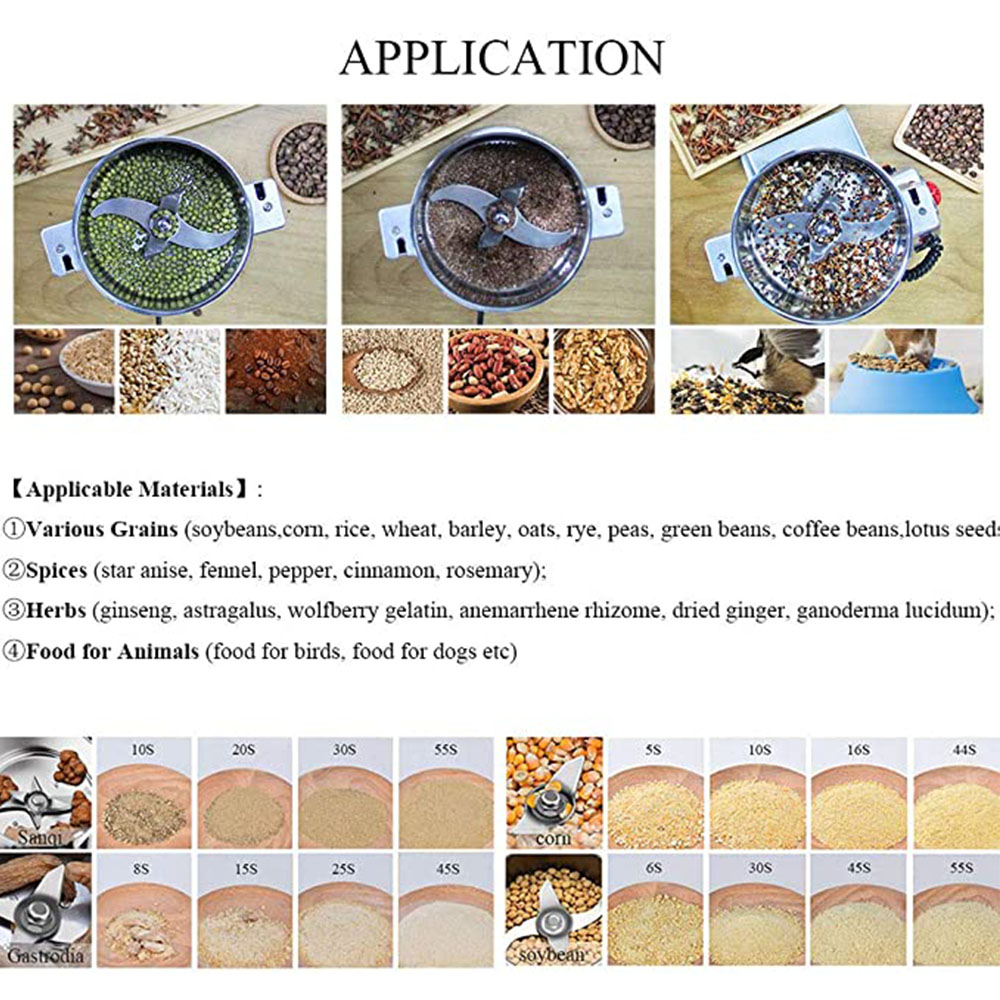 800 グラム/1000 グラム穀物スパイス Hebals  - Dry Grain Grinder Stainless Steel のレビューと価格
