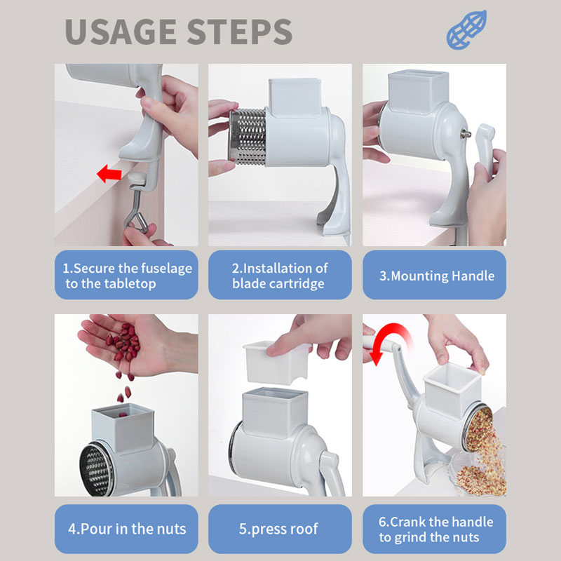 家庭用,キッチン用,商業用研削ナット用のアルミニウム合金ロー - Grain Mill Grinder Hand Crank のレビューと価格