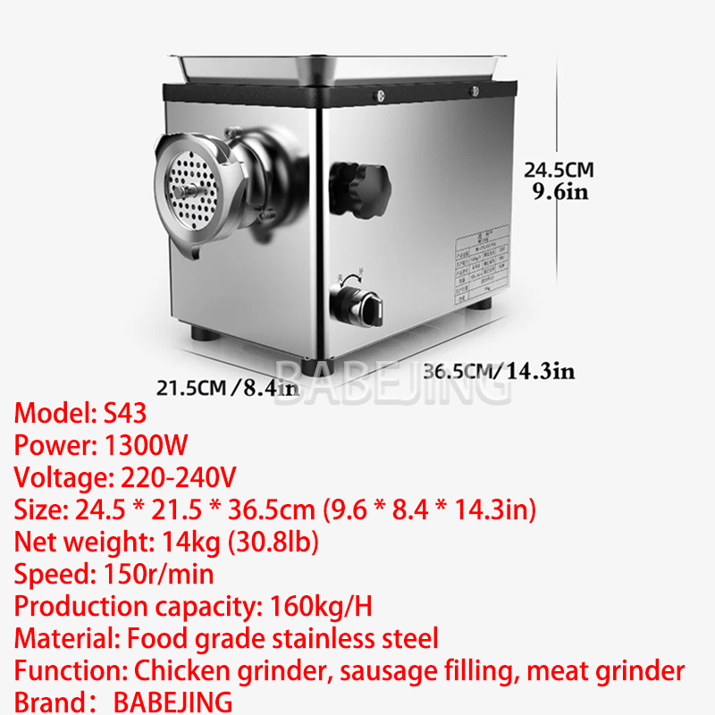 業務用食品粉砕機、電動式ミンサー、穀物およびハーブの粉末加工 - Herb Grinder Machine Commercial のレビューと価格