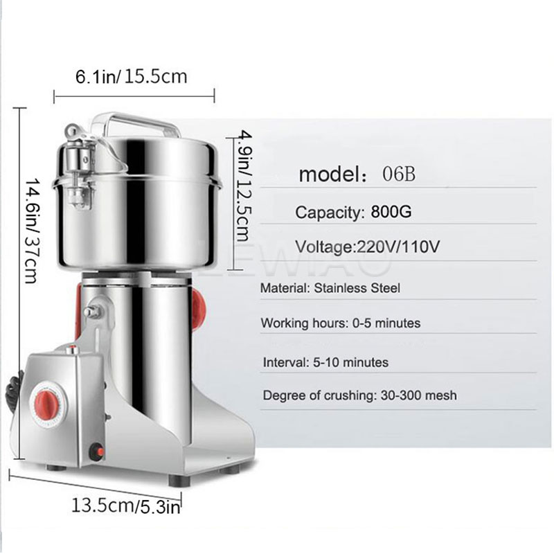 業務用穀物粉砕機 電動大豆ブレンダー シリアルクラッシャー  - Electric Grain Mill 2500W のレビューと価格