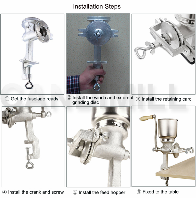 CANDIMILL 多機能小型手動粉砕機コーヒー豆グラインダ - Dry Grain Grinder Stainless Steel のレビューと価格