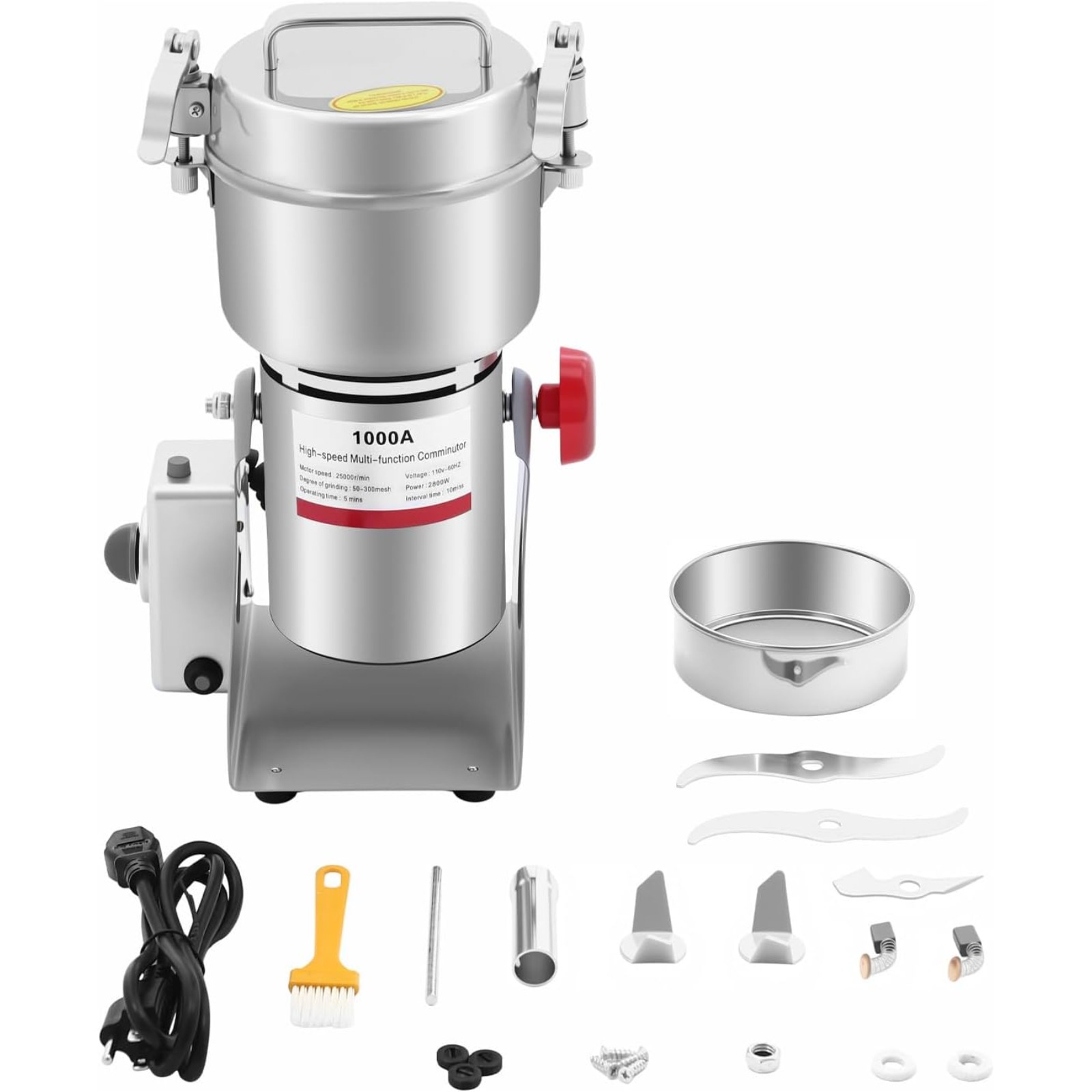 3600W高速業務用電動穀物ミルグラインダー1000g、ステ - Dry Grain Grinder Stainless Steel のレビューと価格