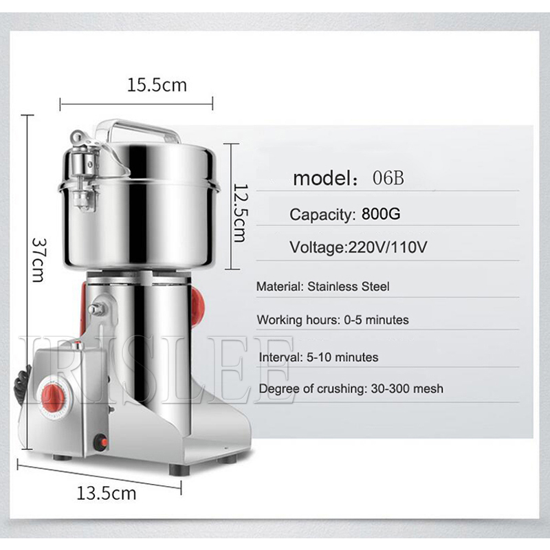 家庭用粉砕機 電動穀物スパイスコーヒー乾燥食品グラインダーミ - Electric Grain Mill 2500W のレビューと価格