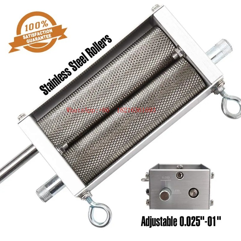 手回し式炭素鋼ワイン製造用ロール麦芽穀物グラインダーワイング - Grain Mill Grinder Hand Crank のレビューと価格
